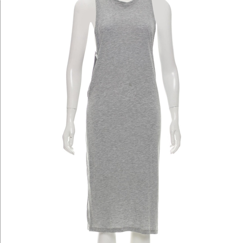 ACNE Studios Grey Corvina Midi Sleeveless Scoop Neck‎ Jersey Dress Large … - Picture 4 of 9